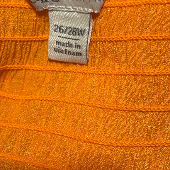 Cato Bright Orange Ruffle Sleeve Blouse - Picture 7 of 7